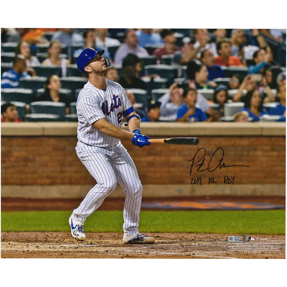 Pete Alonso New York Mets Autographed 16" x 20" Watching Home Run Photograph with "2019 NL ROY" Inscription
