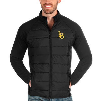 Men's Antigua Black Cal State Long Beach The Altitude Full-Zip Jacket