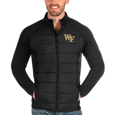 Men's Antigua Black Wake Forest Demon Deacons Altitude Full-Zip Jacket