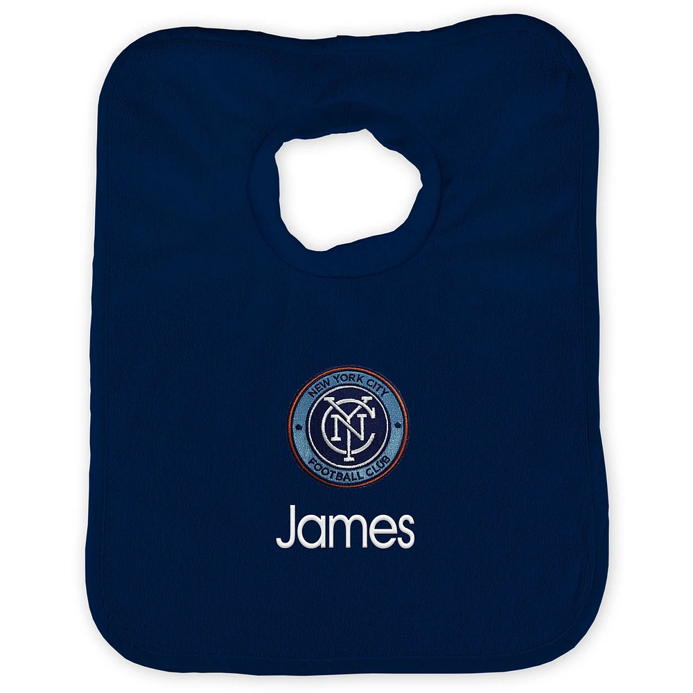Infant Navy New York City FC Personalized Bib