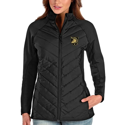 Women's Antigua Black Army Knights Altitude Full-Zip Puffer Jacket