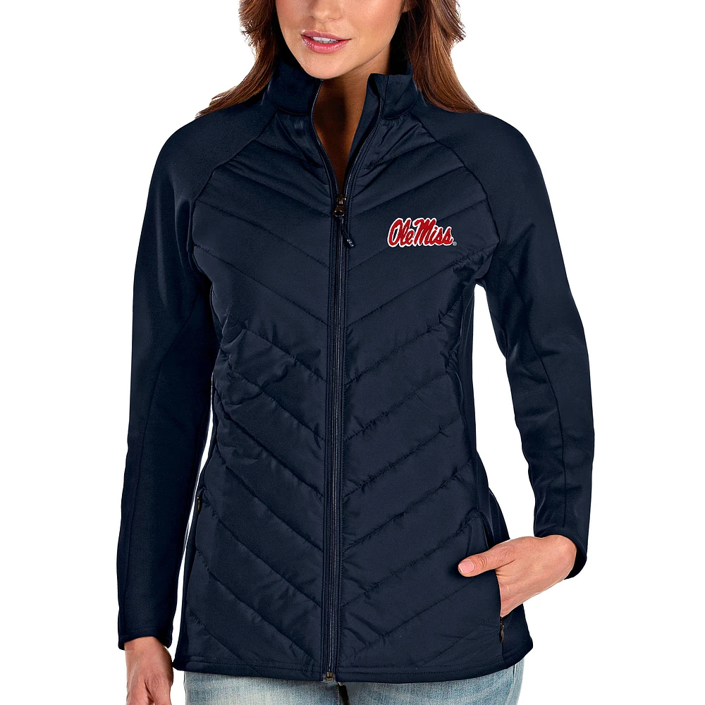 Women's Antigua Navy Ole Miss Rebels Altitude Full-Zip Puffer Jacket