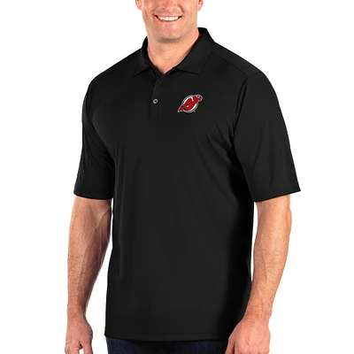 Men's Antigua Black New Jersey Devils Big & Tall Tribute Polo