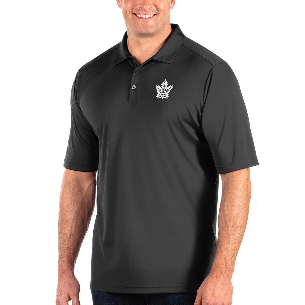 Men's Antigua Gray Toronto Maple Leafs Big & Tall Tribute Polo