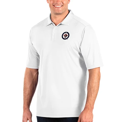 Men's Antigua White Winnipeg Jets Big & Tall Tribute Polo