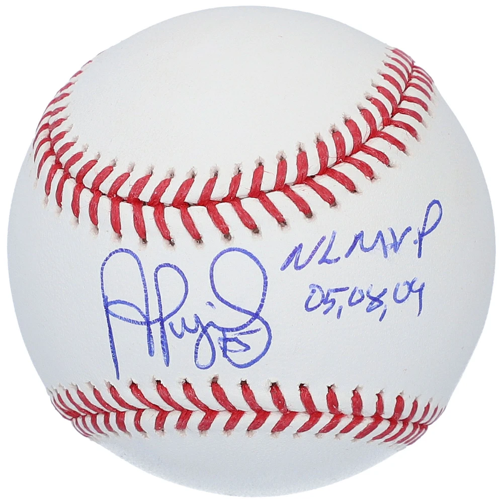 Albert Pujols St. Louis Cardinals Autographed Baseball with "NL MVP 05 08 09" Inscription