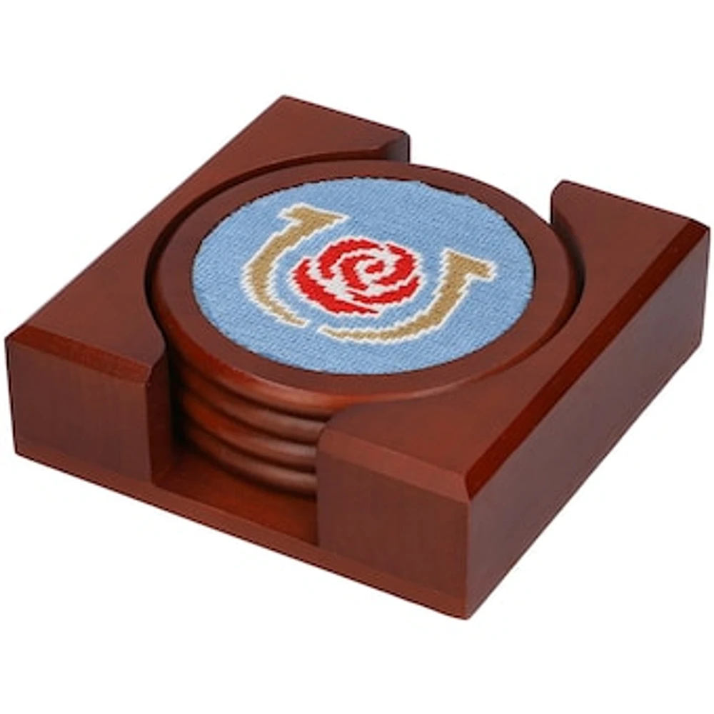 Smathers & Branson Kentucky Derby Needlepoint Four-Pack Coaster Set