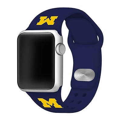 Michigan Wolverines 38/40/41mm Apple Watch Team Color Silicone Sport Band