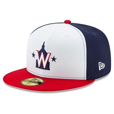 Men's New Era White Washington Nationals Alternate 2 2020 Authentic Collection On-Field 59FIFTY Fitted Hat