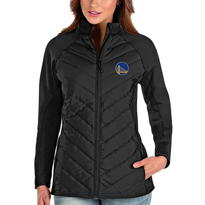 Women's Antigua Black Golden State Warriors Altitude Full-Zip Jacket