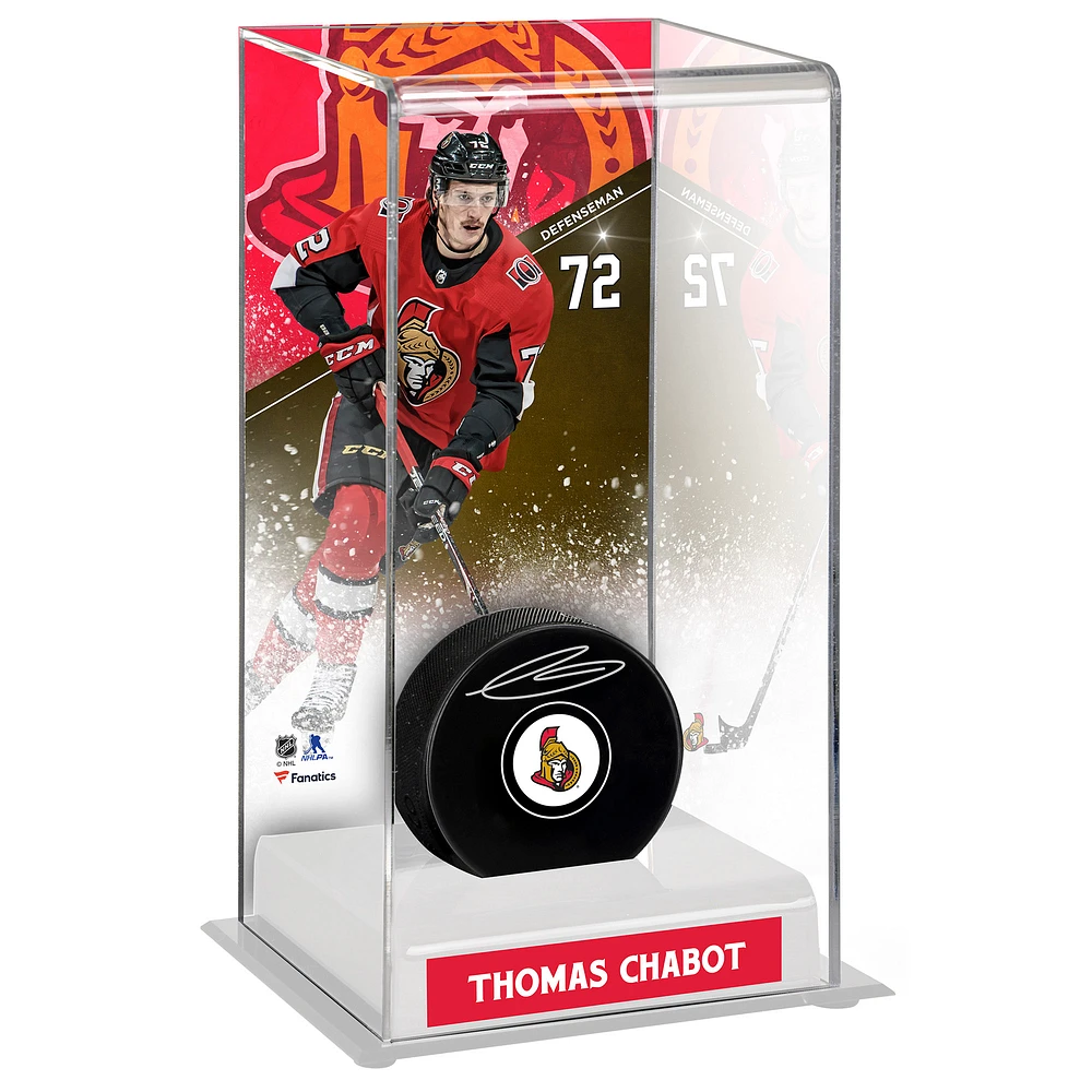 Thomas Chabot Ottawa Senators Deluxe Tall Hockey Puck Case