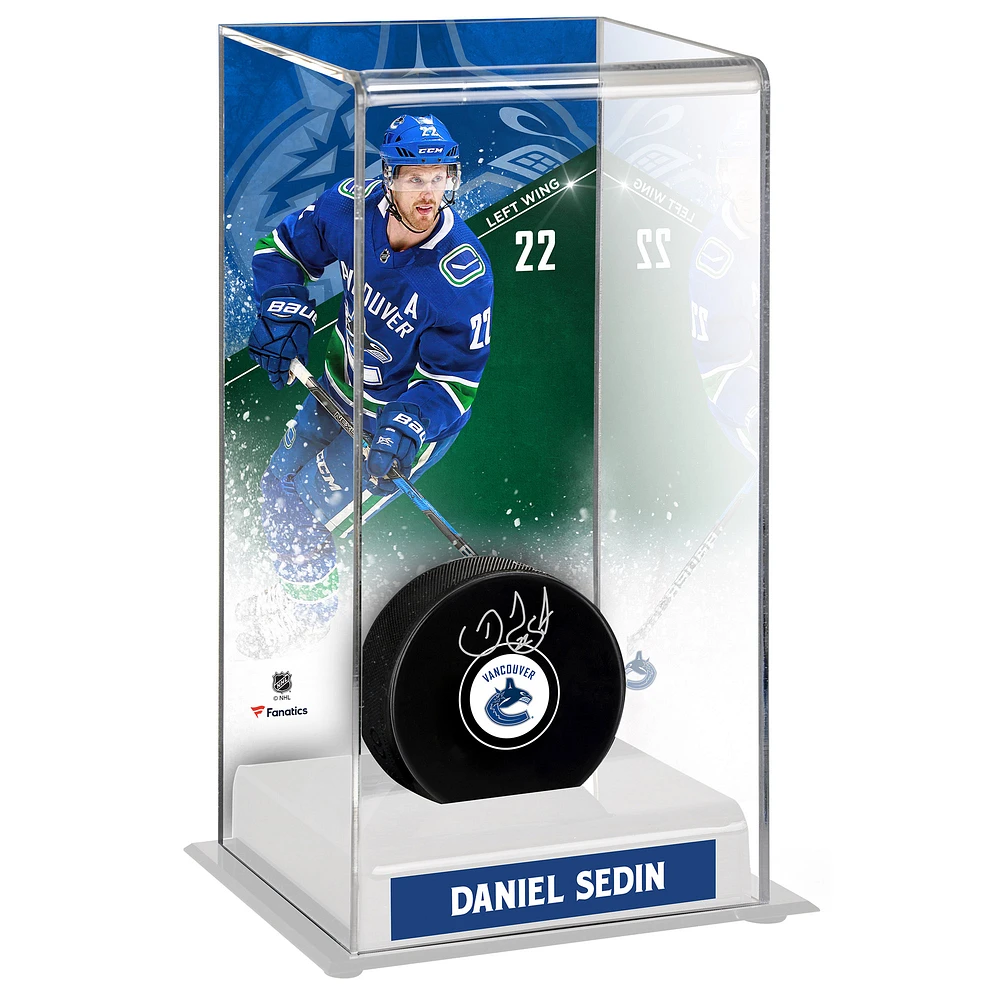 Daniel Sedin Vancouver Canucks Deluxe Tall Hockey Puck Case