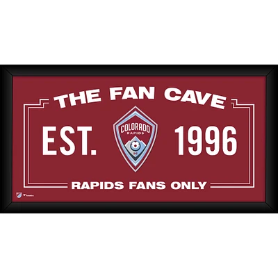 Colorado Rapids Framed 10" x 20" Fan Cave Collage