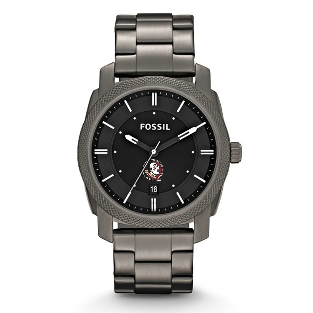 Fossil Florida State Seminoles Machine Smoke Stainless Steel Watch