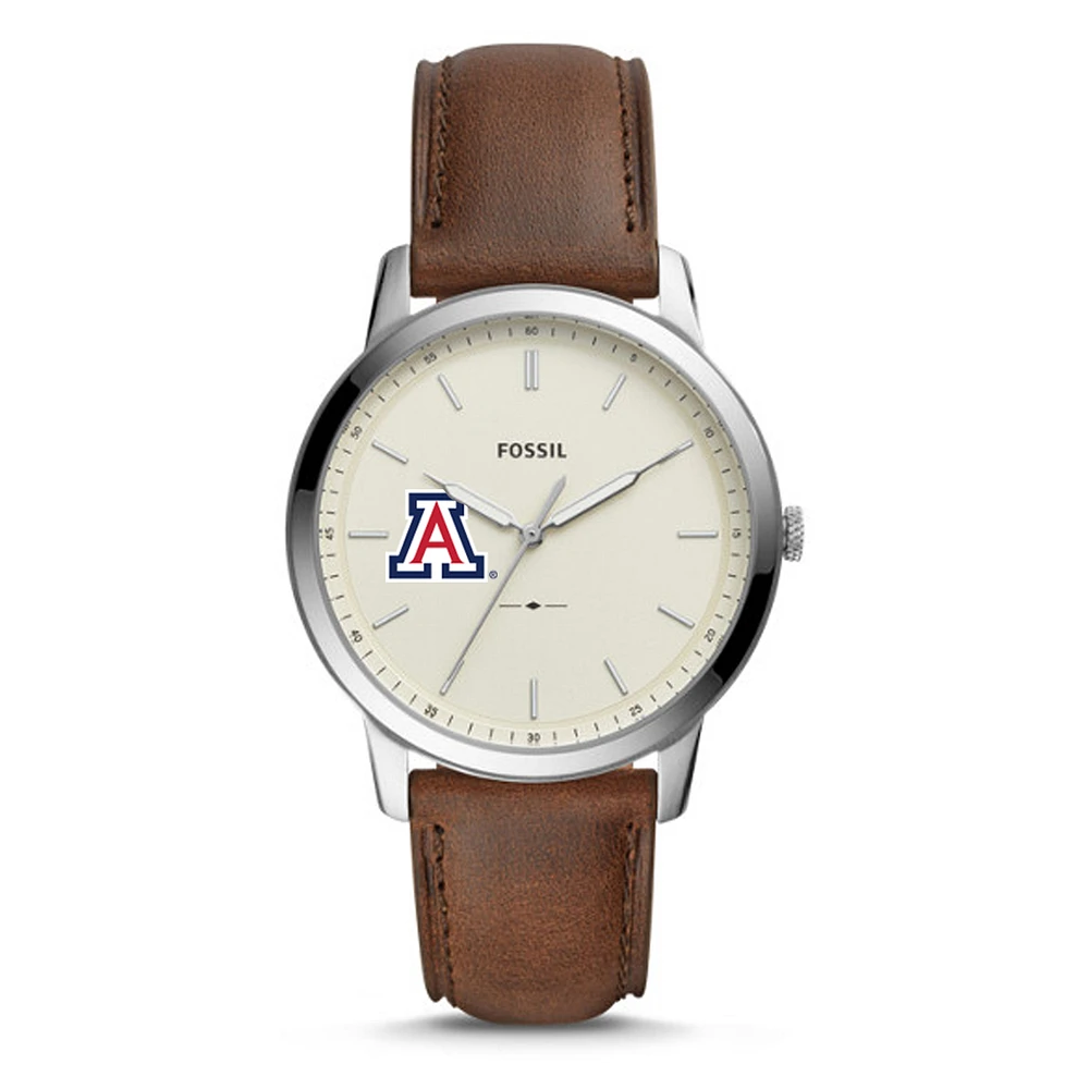 Men's Fossil Arizona Wildcats The Minimalist Leather Watch