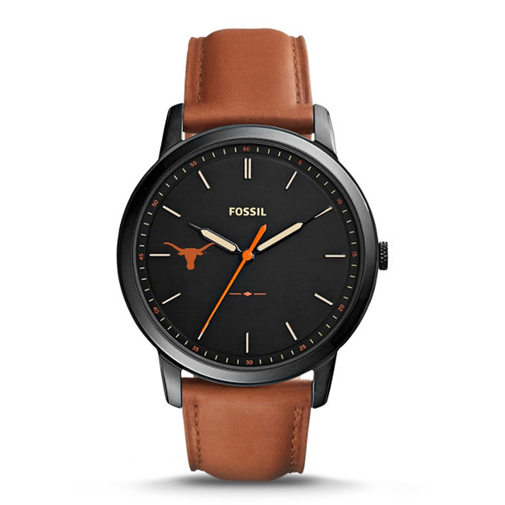 Men's Fossil Texas Longhorns The Minimalist Slim Leather Watch