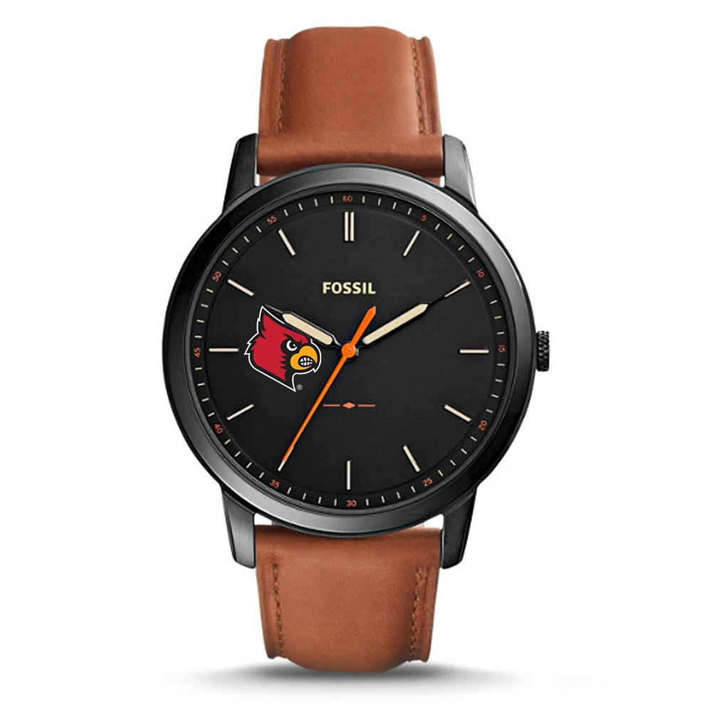 Men's Fossil Louisville Cardinals The Minimalist Slim Leather Watch