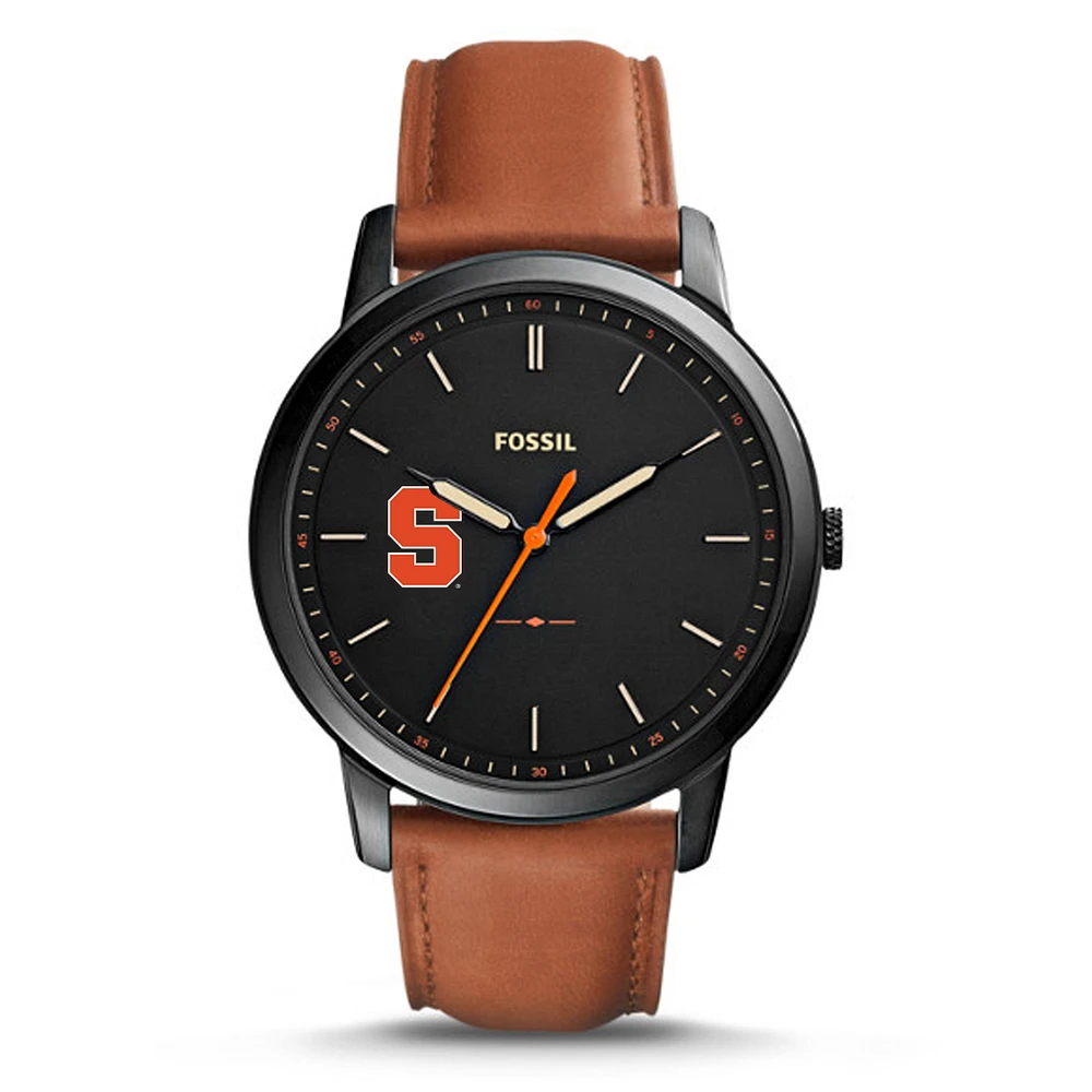 Men's Fossil Syracuse Orange The Minimalist Slim Leather Watch