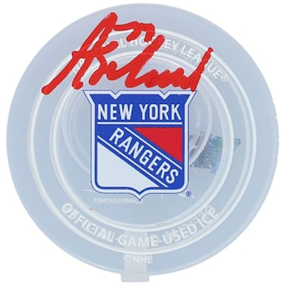 Tony DeAngelo New York Rangers Autographed Crystal Puck - Filled with Ice from the 2019-20 Season