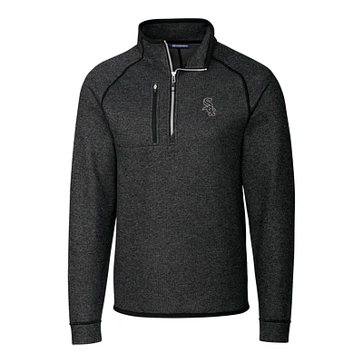 Men's Cutter & Buck Gray Chicago White Sox Big & Tall Mainsail Half-Zip Pullover Jacket