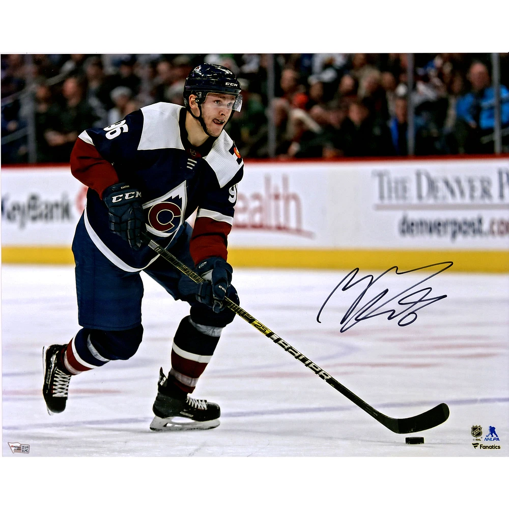 Mikko Rantanen Colorado Avalanche Autographed 16" x 20" Alternate Jersey Skating Photograph