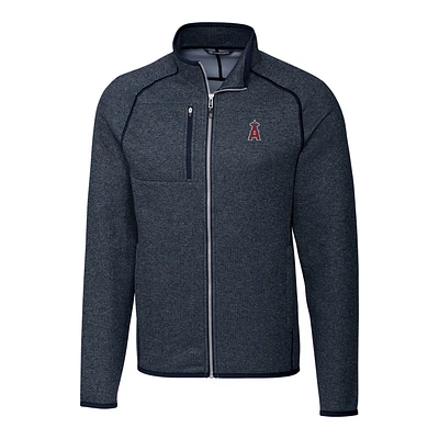 Men's Cutter & Buck Navy Los Angeles Angels Mainsail Full-Zip Jacket