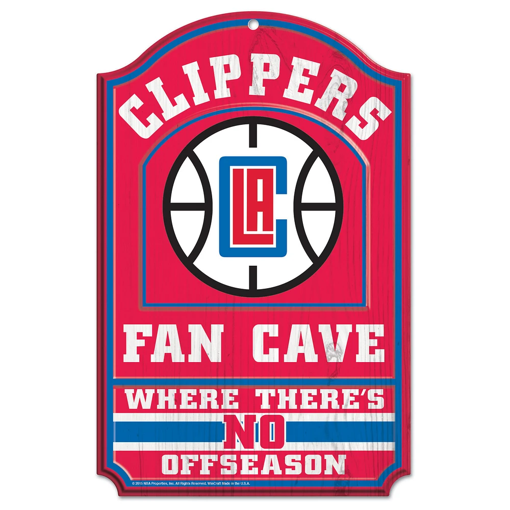 WinCraft LA Clippers 11'' x 17'' Fan Cave Wood Sign