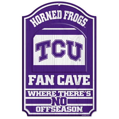 WinCraft TCU Horned Frogs 11'' x 17'' Wood Sign