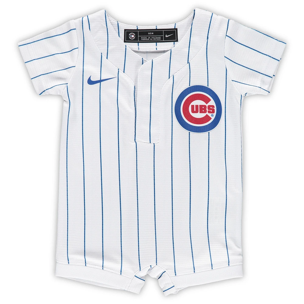 Newborn & Infant Nike White Chicago Cubs Official Jersey Romper