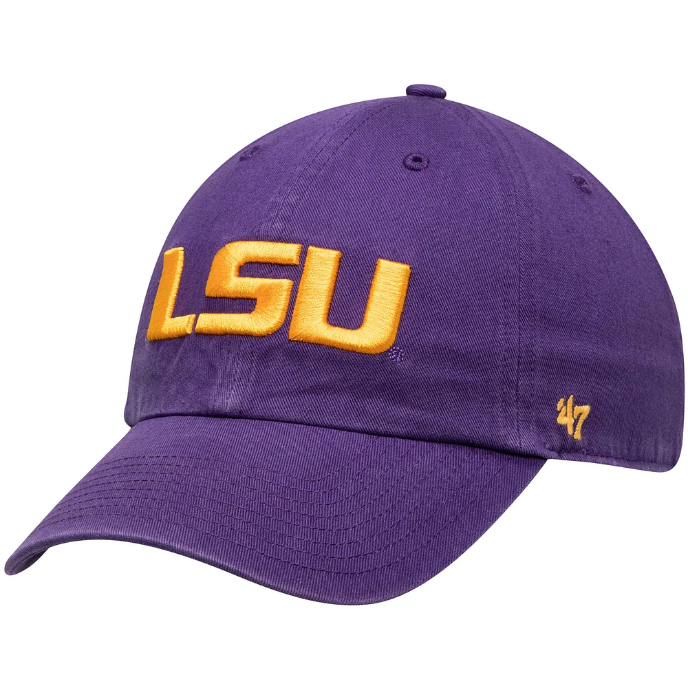Men's '47 Purple LSU Tigers Clean Up Adjustable Hat