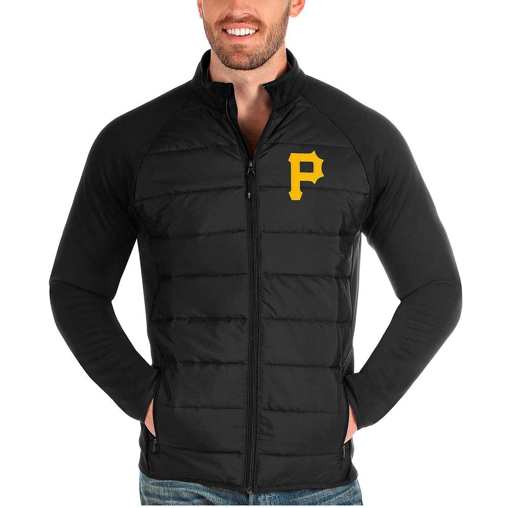 Men's Antigua Black Pittsburgh Pirates Altitude Full-Zip Jacket