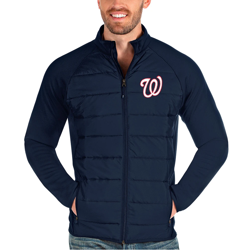 Men's Antigua Navy Washington Nationals Altitude Full-Zip Jacket
