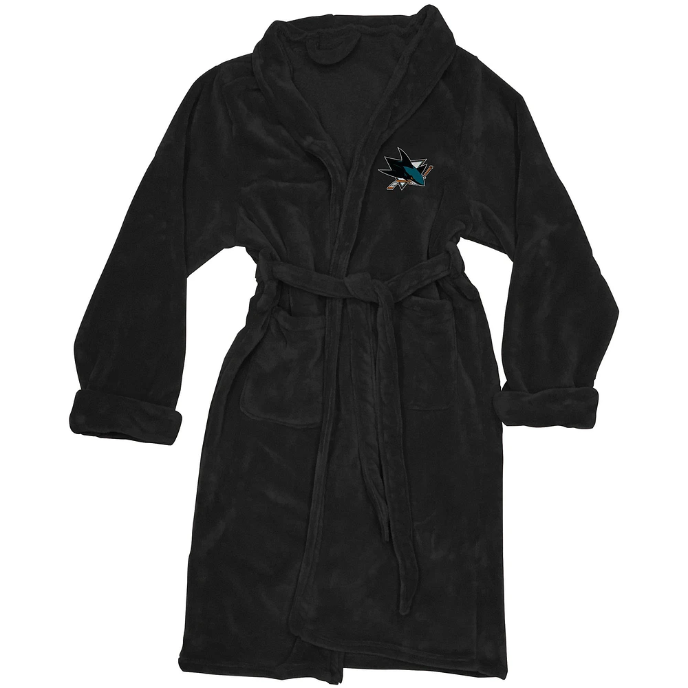 Men's The Northwest Company Black San Jose Sharks Silk Touch Bath Robe