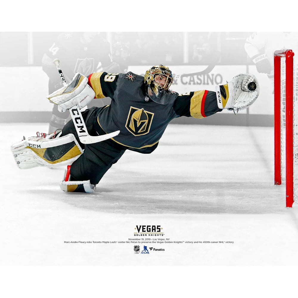 Marc-Andre Fleury Vegas Golden Knights Unsigned Diving Save Vs. Toronto Maple Leafs Photograph