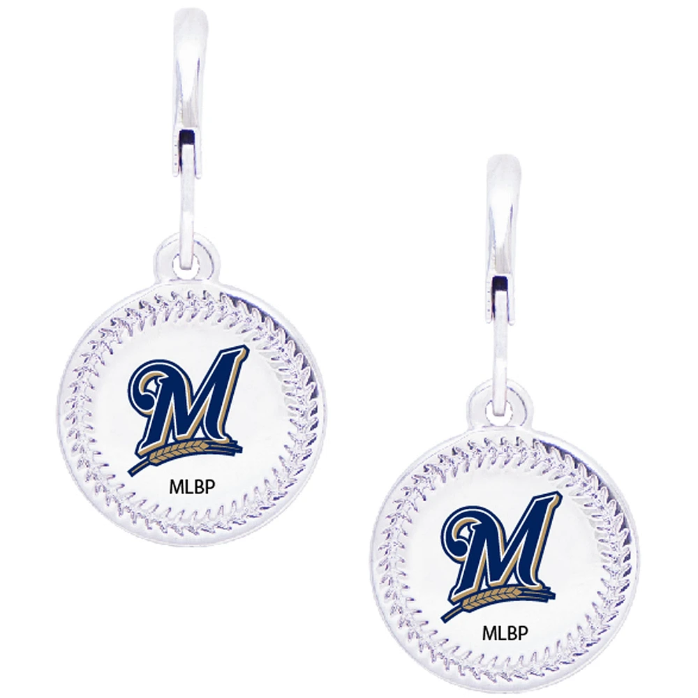 Women's Swarovski Milwaukee Brewers Team Logo Earrings
