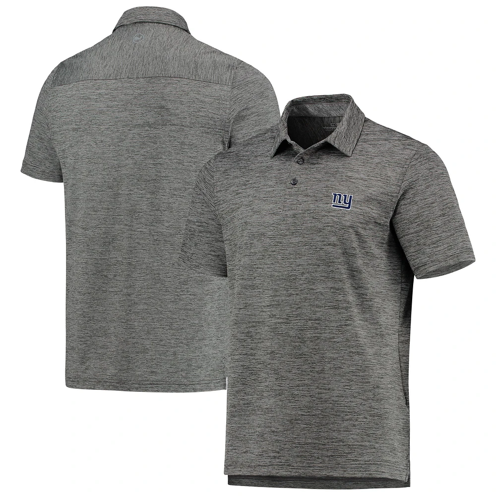 Men's Vineyard Vines Charcoal New York Giants Destin Stripe Sankaty Polo