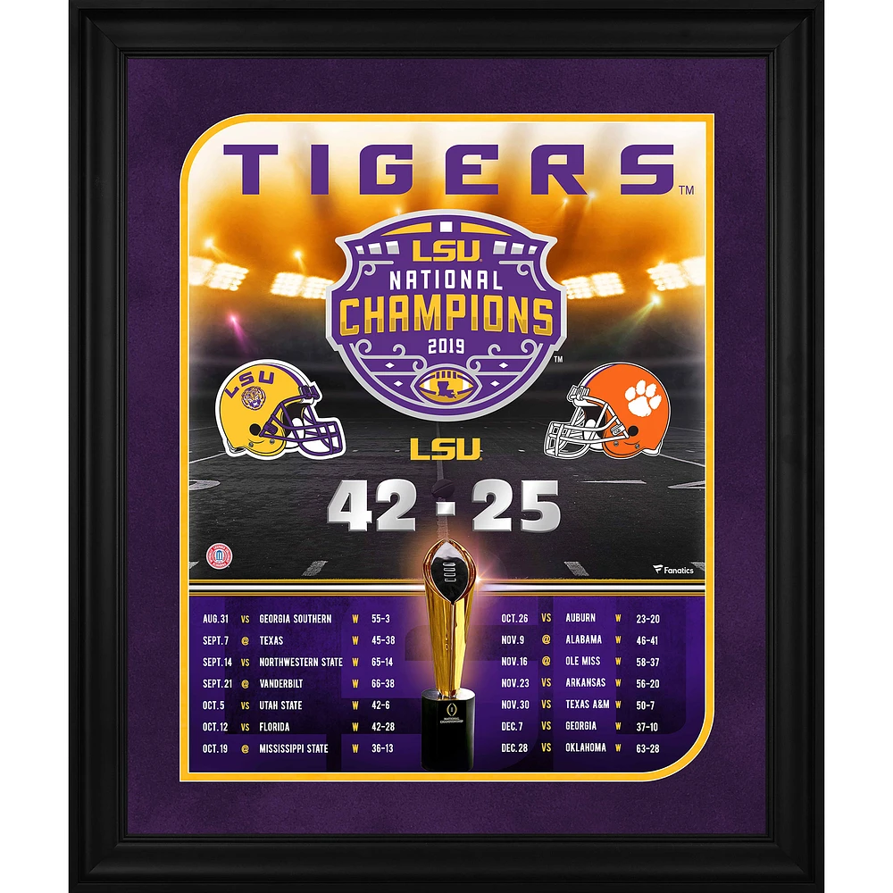 LSU Tigers Framed 20" x 24" College Football Playoff 2019 National Champions Collage