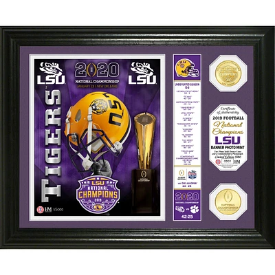 Highland Mint LSU Tigers College Football Playoff 2019 National Champions 13'' x 16'' Banner Bronze Coin Photo Mint