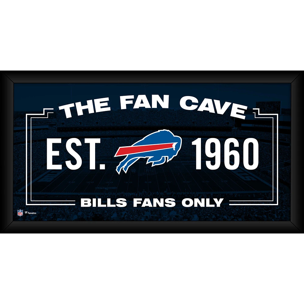 Buffalo Bills Framed 10" x 20" Fan Cave Collage