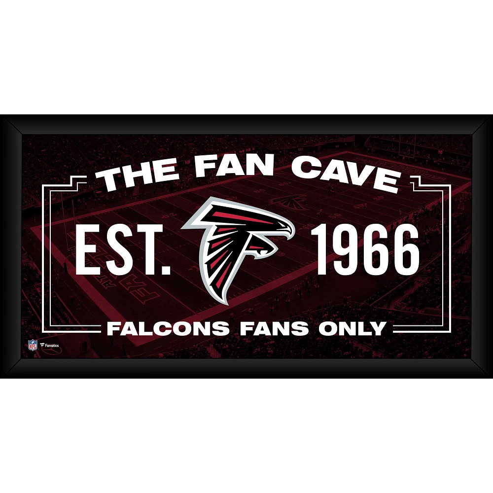Atlanta Falcons Framed 10" x 20" Fan Cave Collage
