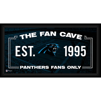 Carolina Panthers Framed 10" x 20" Fan Cave Collage