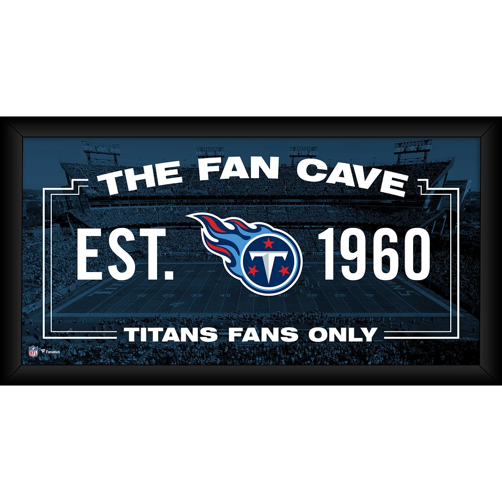 Tennessee Titans Framed 10" x 20" Fan Cave Collage