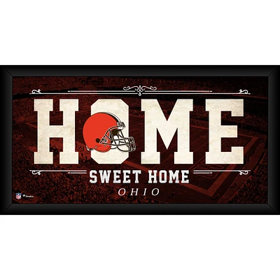Cleveland Browns Framed 10" x 20" Home Sweet Home Collage