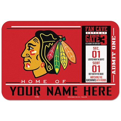 WinCraft Chicago Blackhawks 20'' x 30'' Personalized Floor Mat