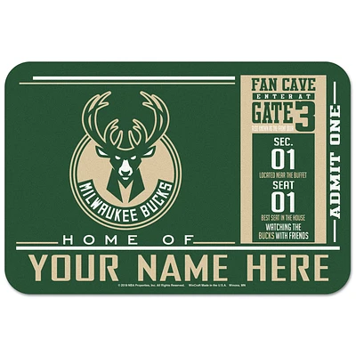 WinCraft Milwaukee Bucks 20'' x 30'' Personalized Floor Mat