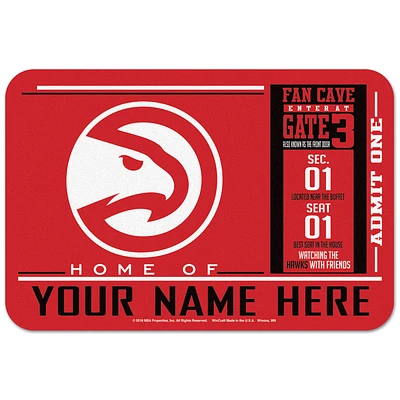 WinCraft Atlanta Hawks 20'' x 30'' Personalized Floor Mat