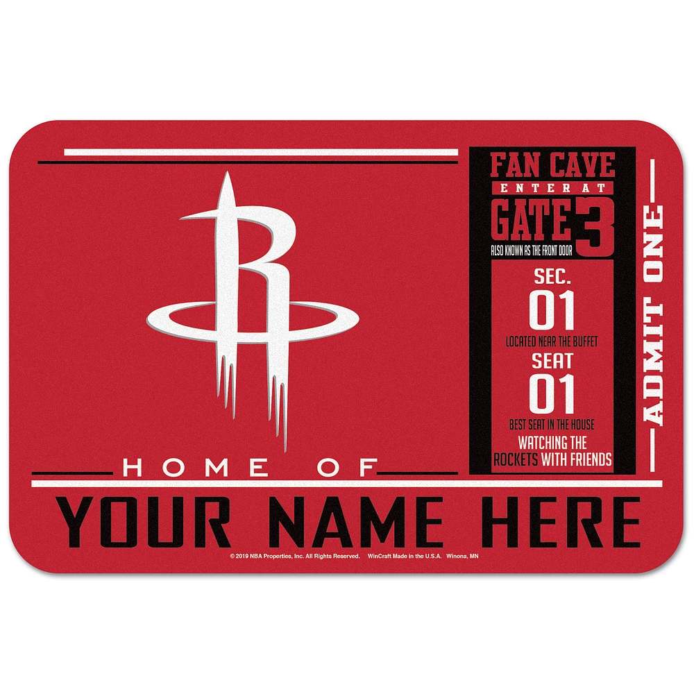 WinCraft Houston Rockets 20'' x 30'' Personalized Floor Mat