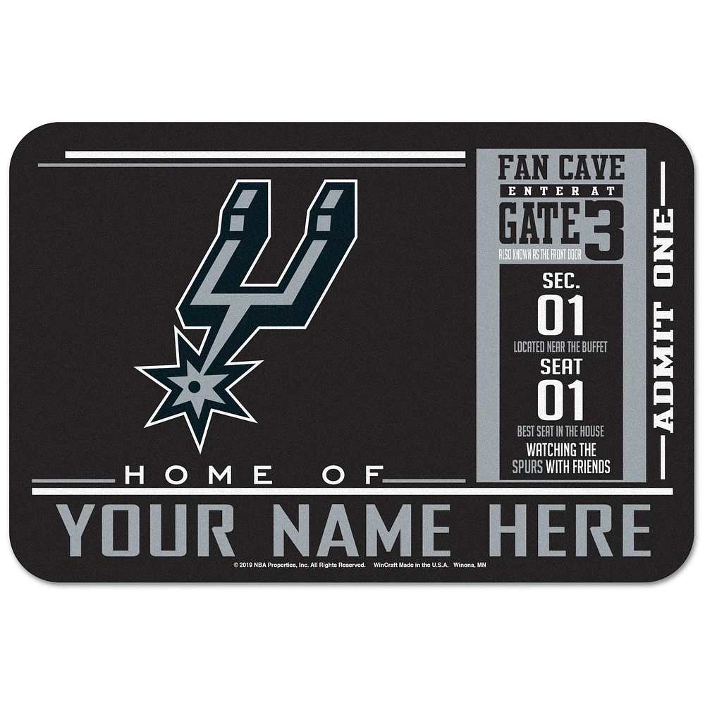 WinCraft San Antonio Spurs 20'' x 30'' Personalized Floor Mat