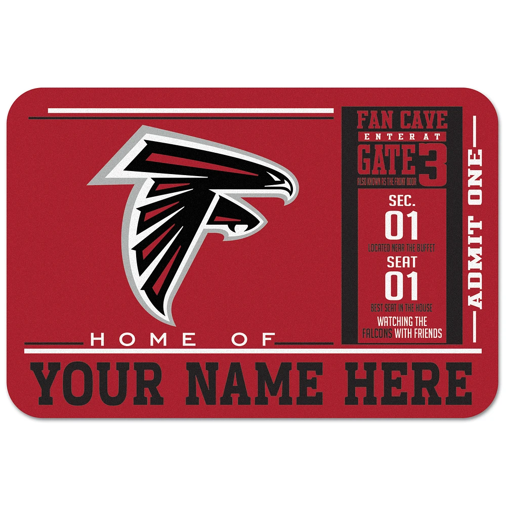 WinCraft Atlanta Falcons 20'' x 30'' Personalized Floor Mat