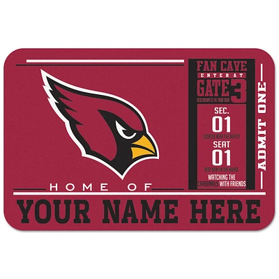 WinCraft Arizona Cardinals 20'' x 30'' Personalized Floor Mat